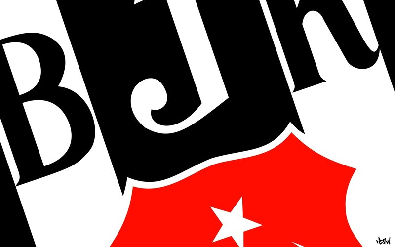 Björk logo with red shield