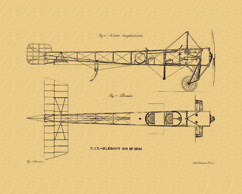 Blériot 80 aircraft blueprint
