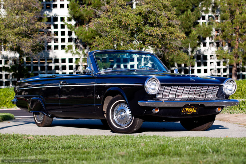 Black 1963 Dodge convertible