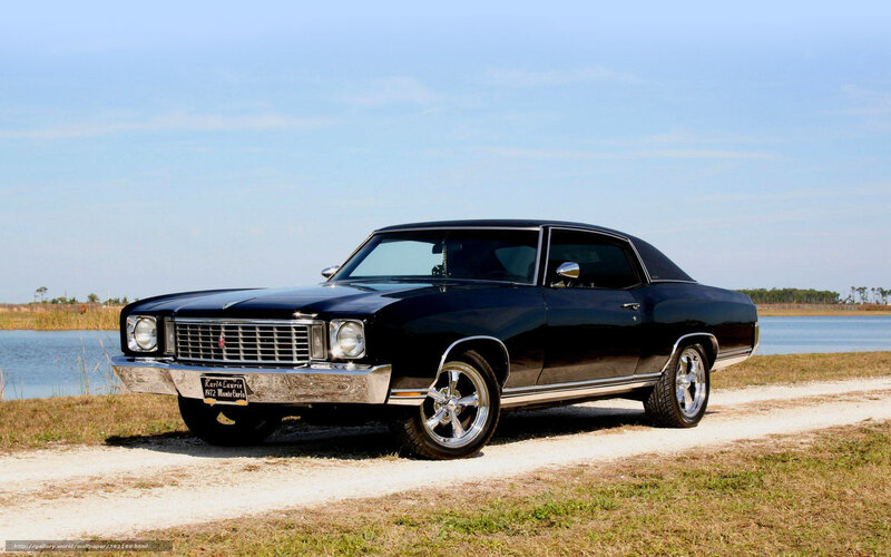 Black 1972 Monte Carlo by water