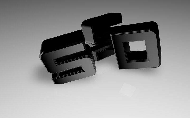 Black 3d Letters