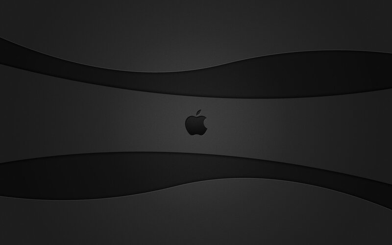 black abstract apple wallpaper