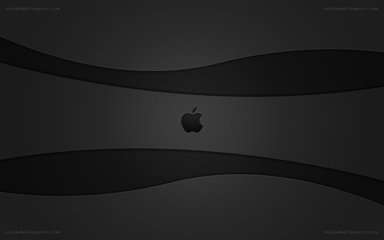 black abstract apple wallpaper