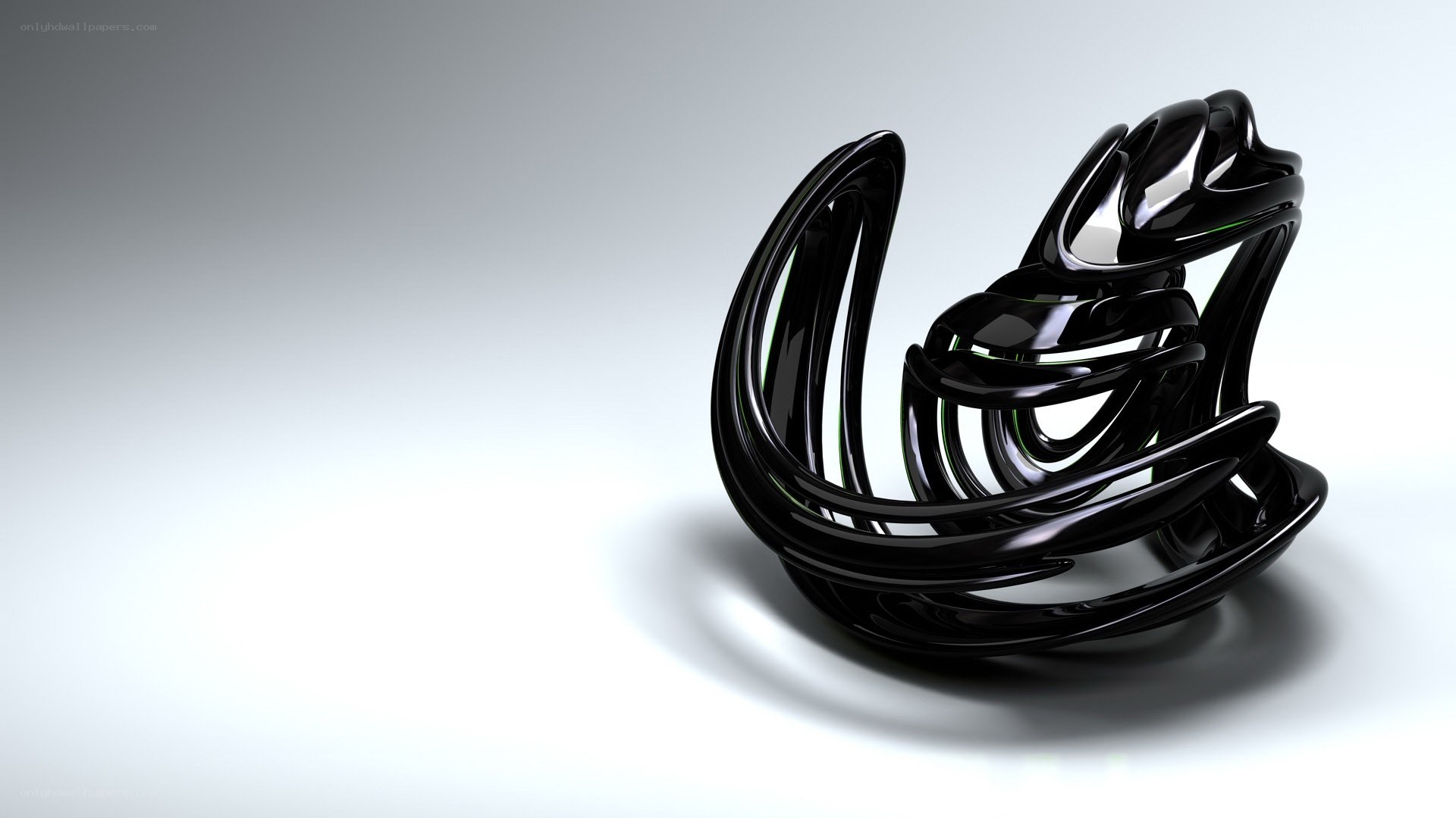 black abstract sculpture
