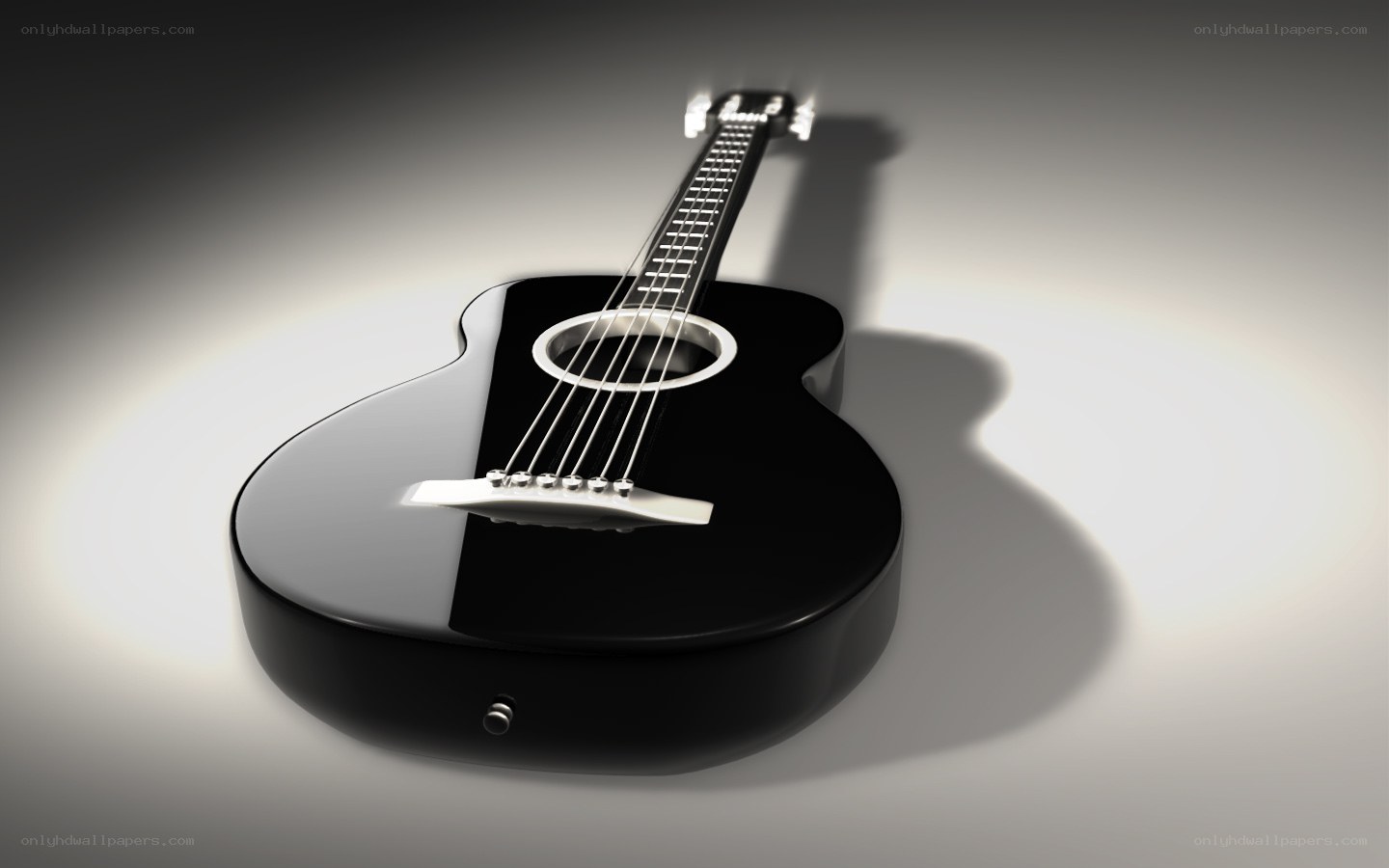 black acoustic guitar