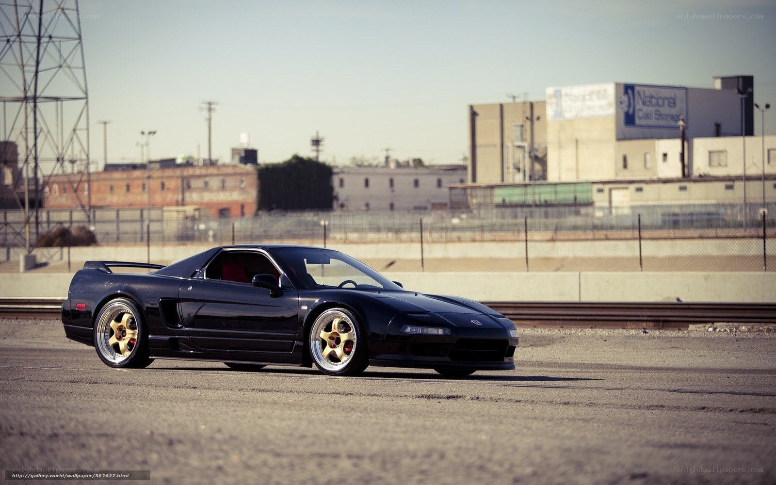 Black Acura NSX on a track