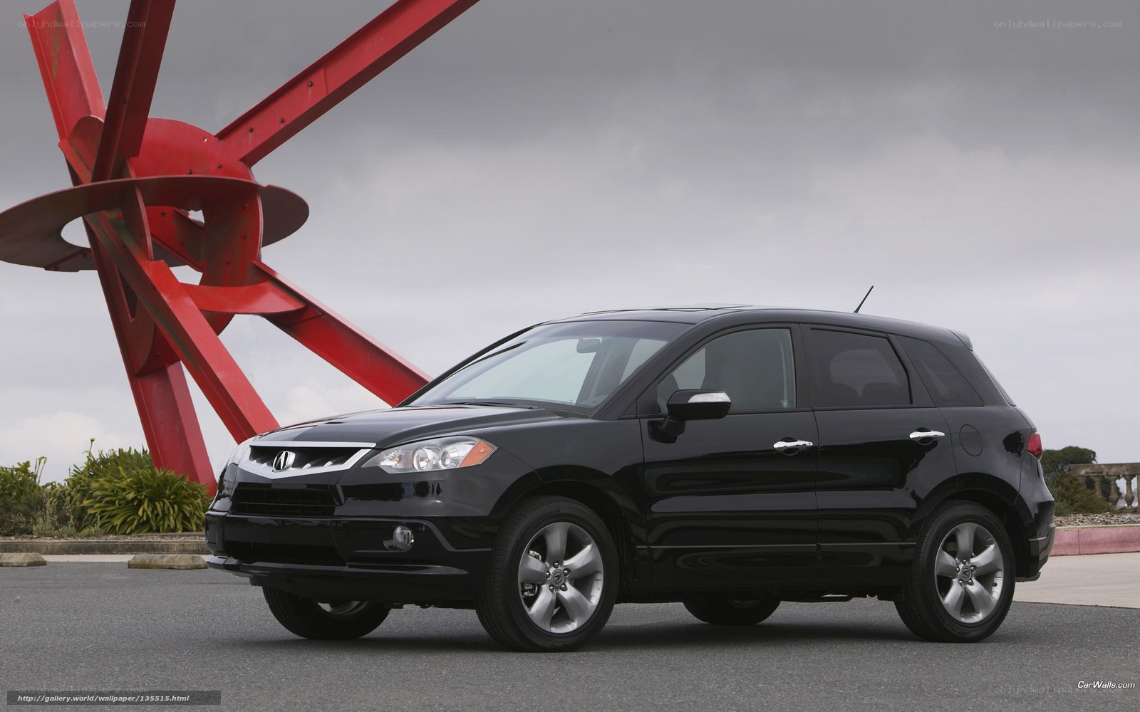 Black Acura RDX by sculpture