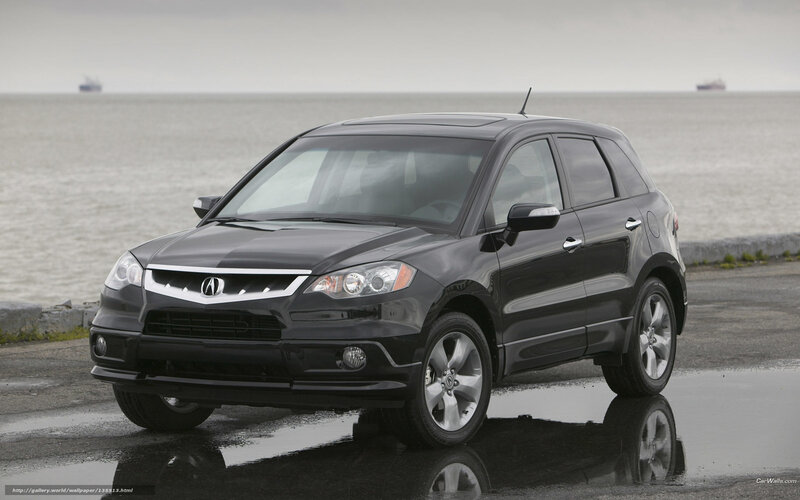 Black Acura RDX by the sea