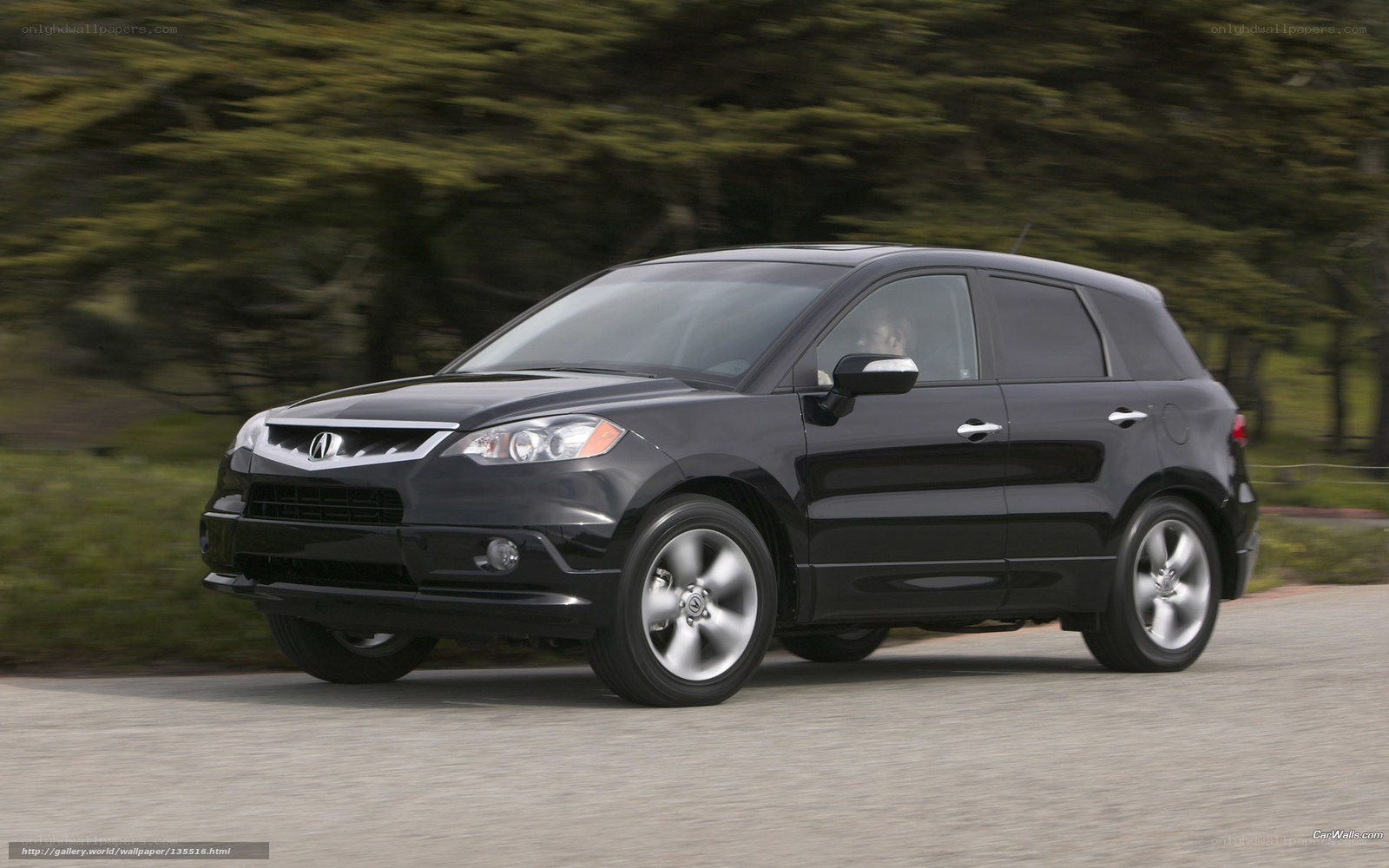 Black Acura RDX in motion