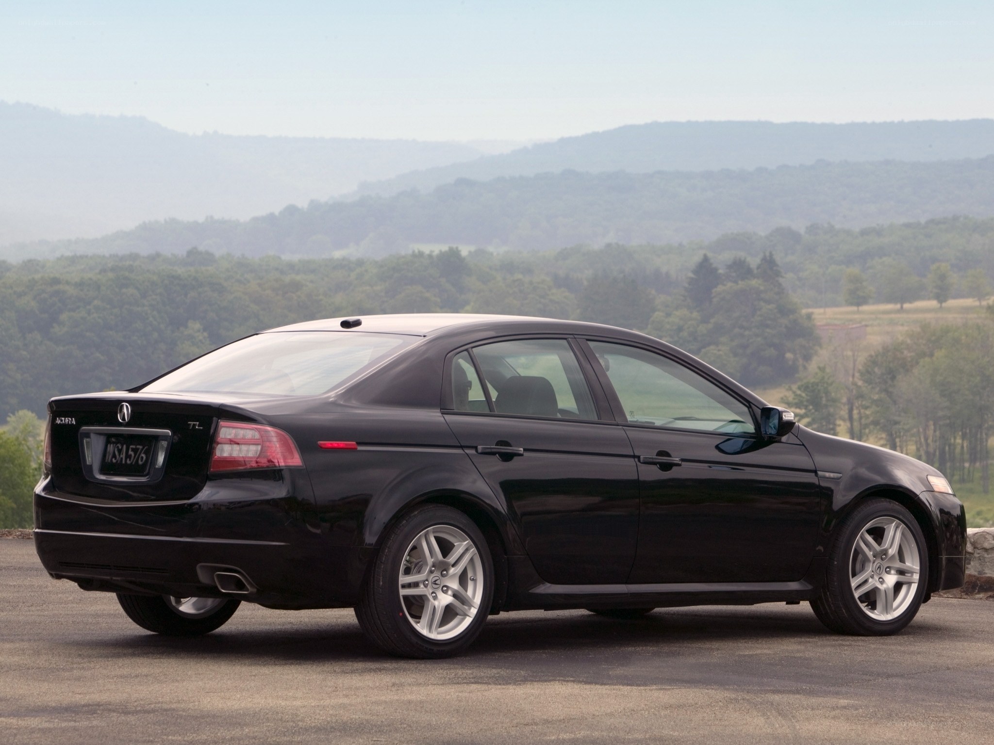 Black Acura TL sedan