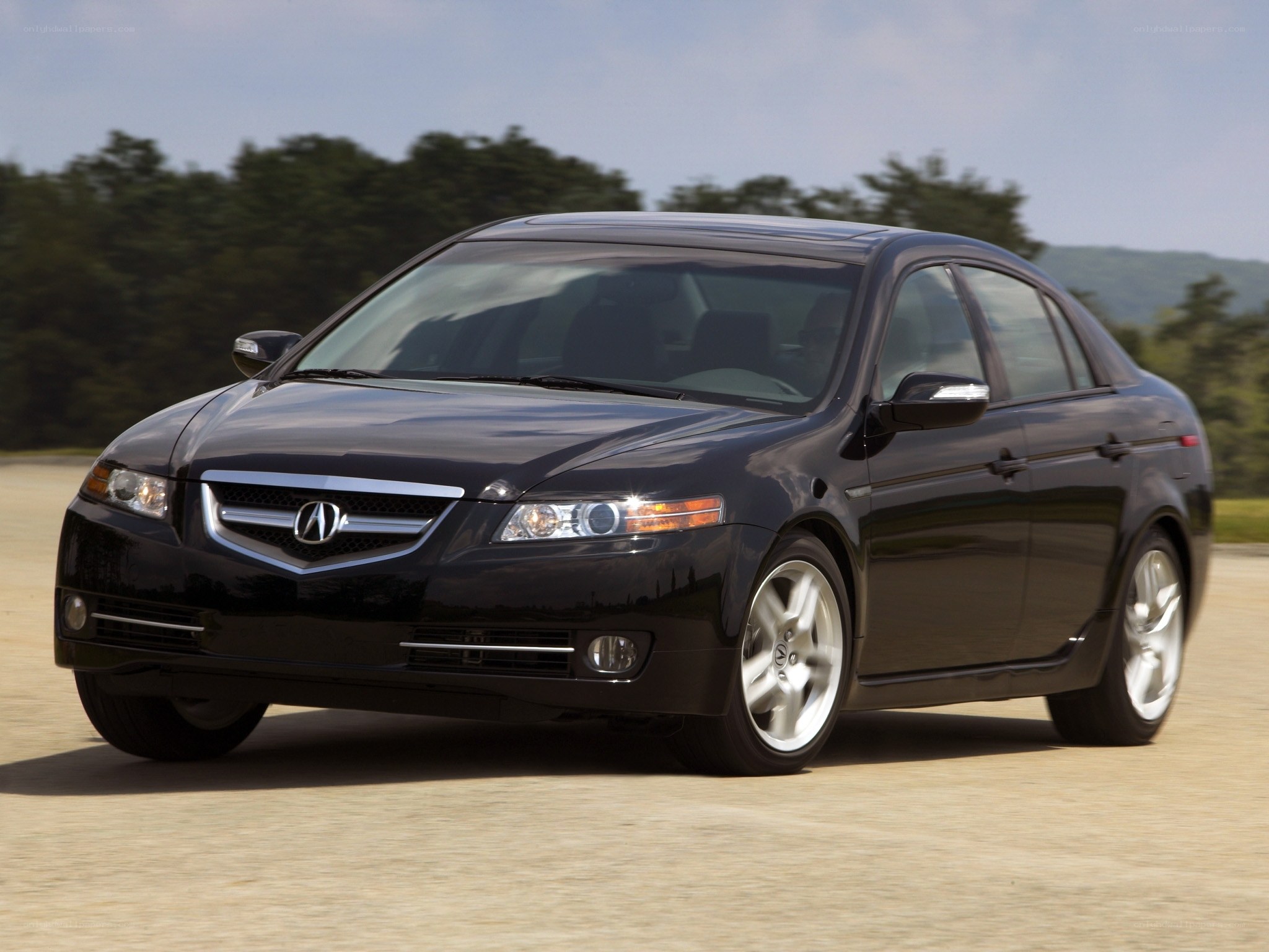 black acura tl sedan