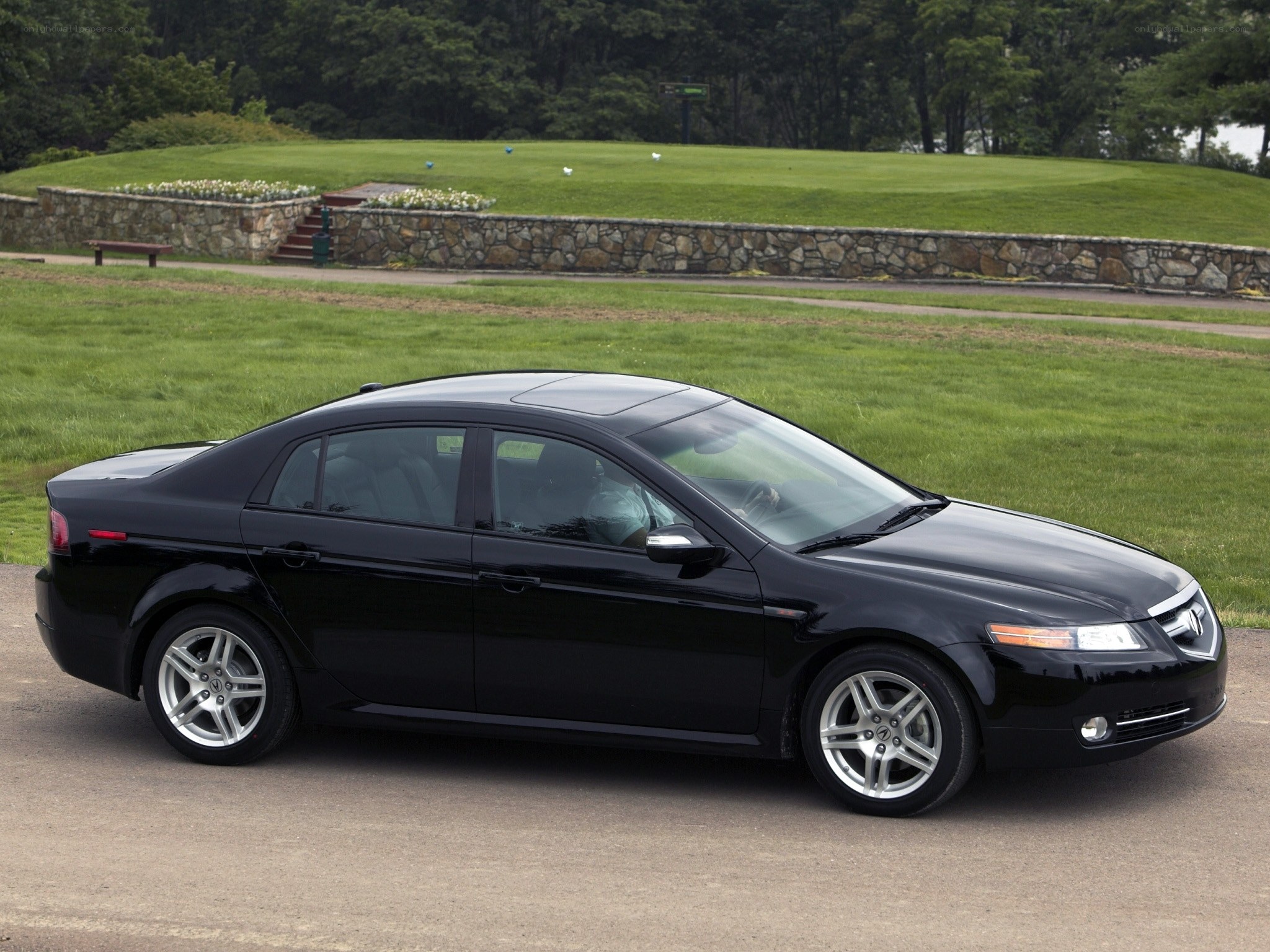 black acura tl sedan
