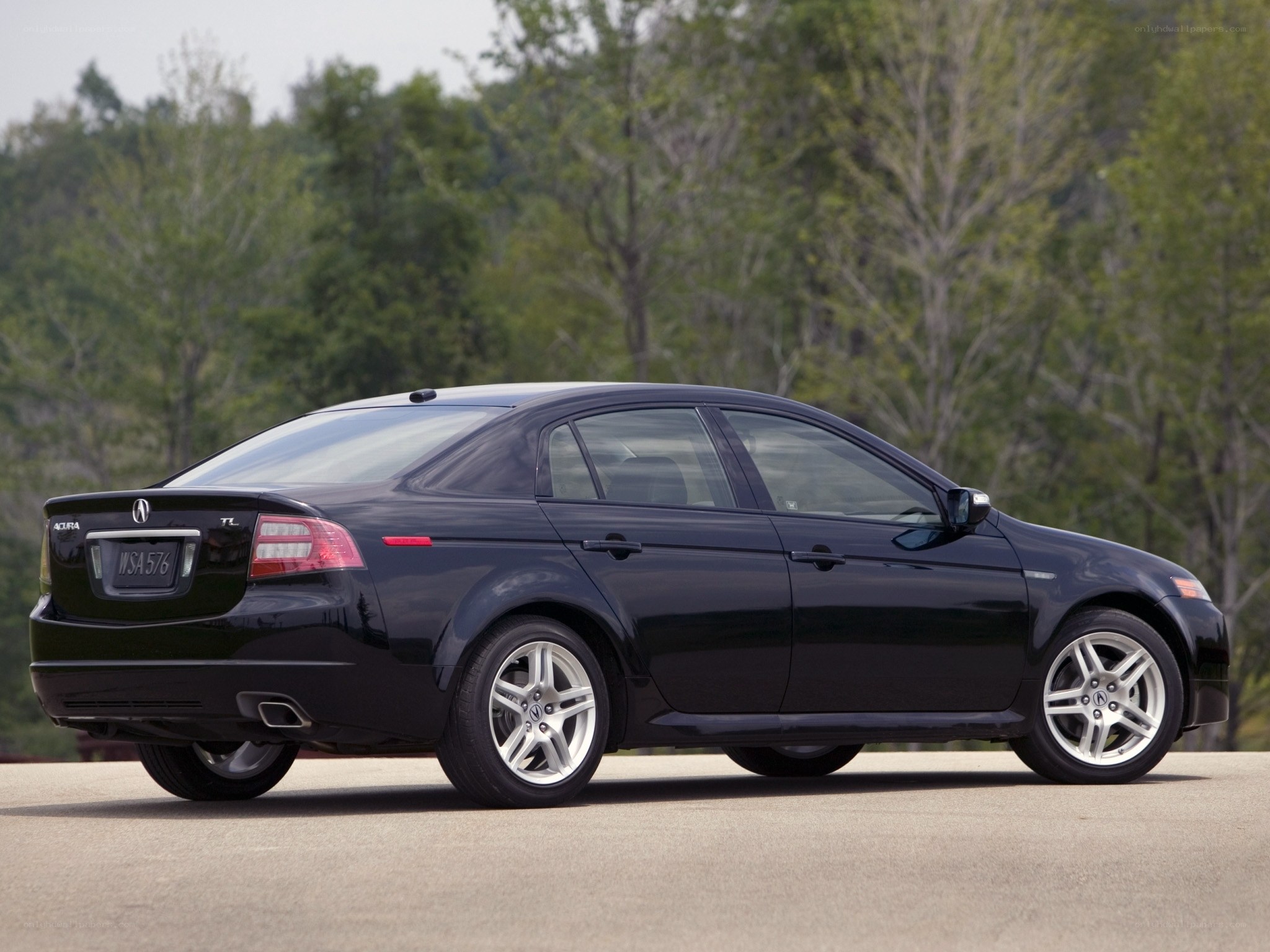 black acura tl sedan