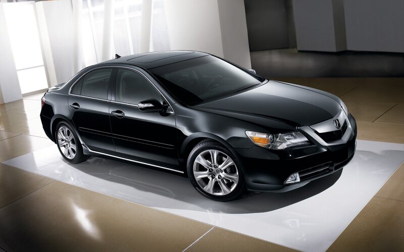 black acura tl sedan