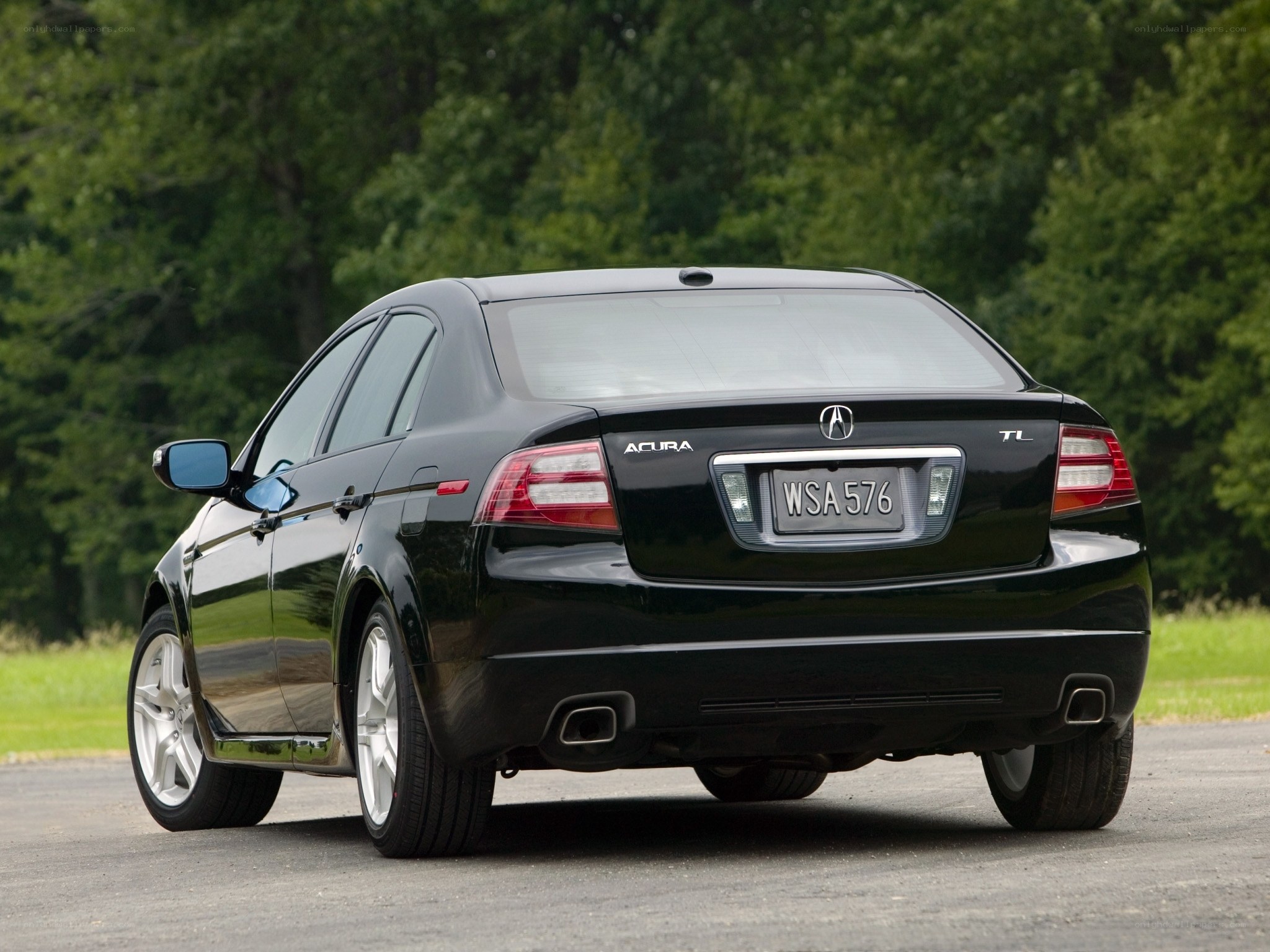 Black Acura TL sedan