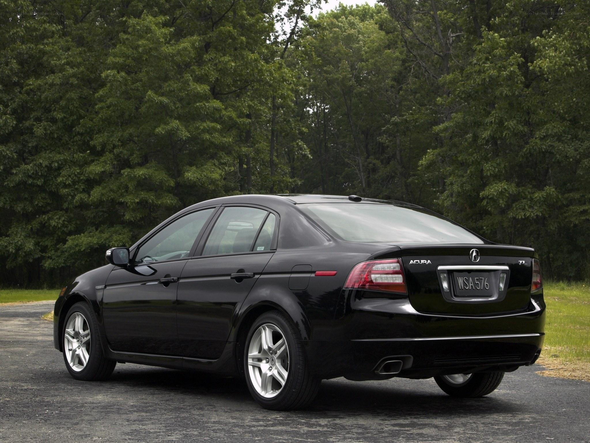 black acura tl sedan