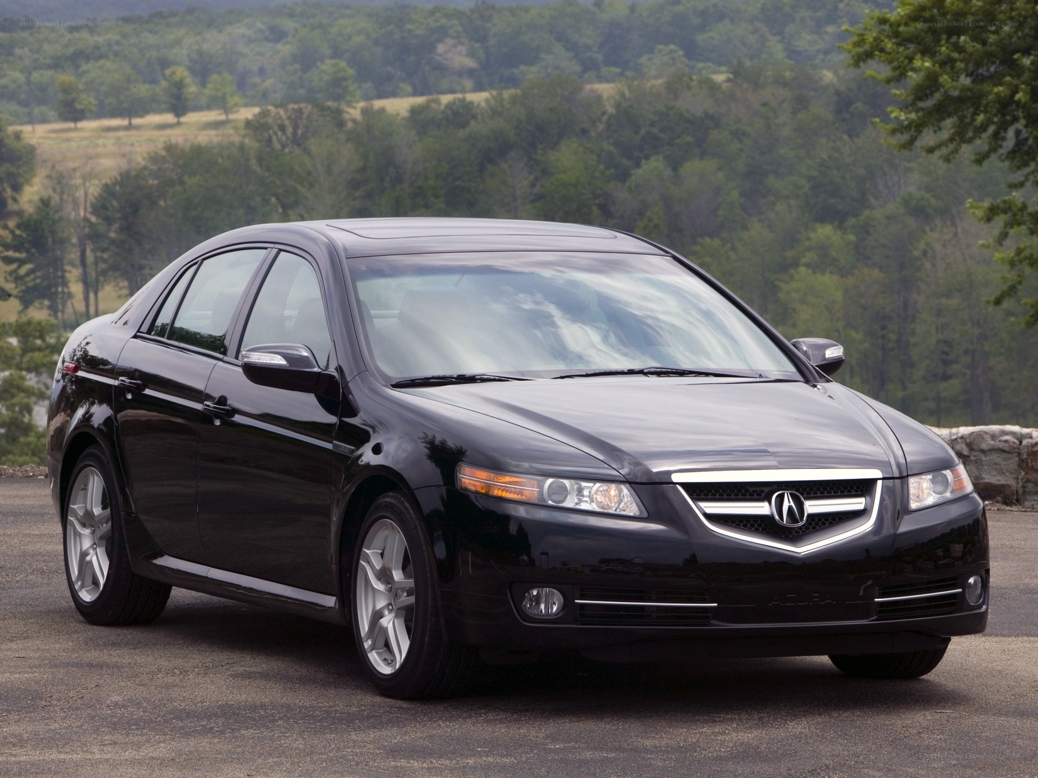 black acura tl sedan