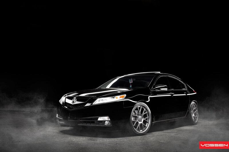 Black Acura Tl Sedan — Dramatic, Night