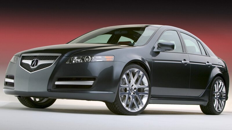 Black Acura TL Sedan — Gray, Dramatic, Photograph, Car
