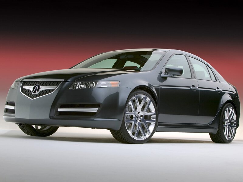 Black Acura TL Sedan — Gray, Dramatic, Photograph