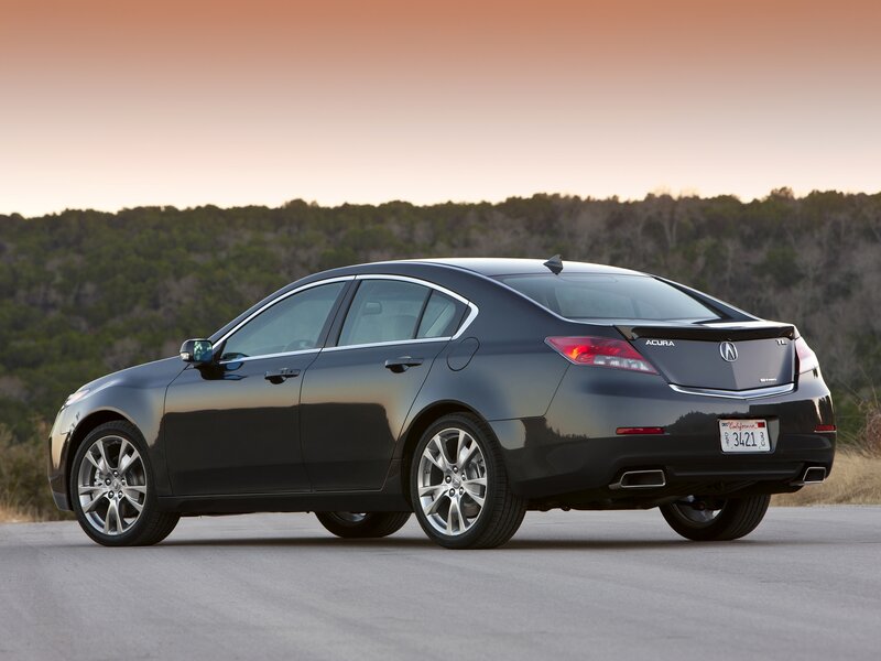 Black Acura TL Sedan — Gray, Serene, Sunset