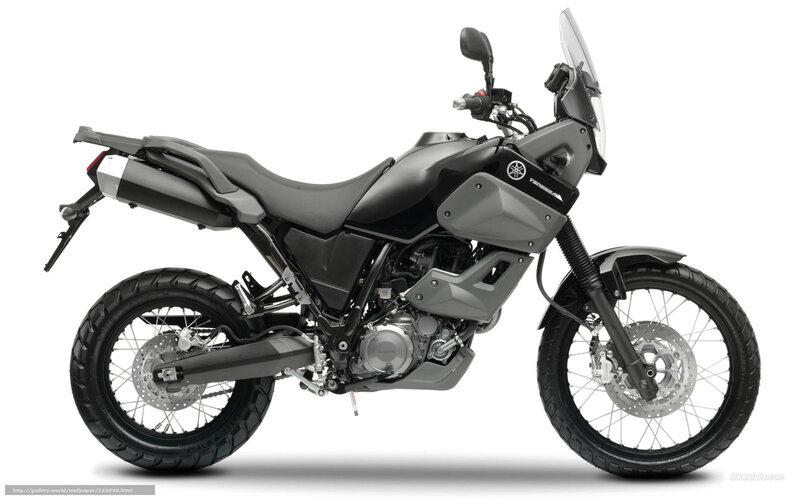 Black Adventure Motorcycle — Gray