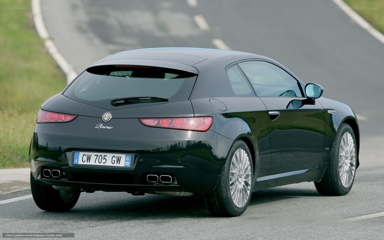 black alfa romeo brera