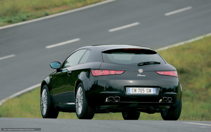 black alfa romeo brera on road
