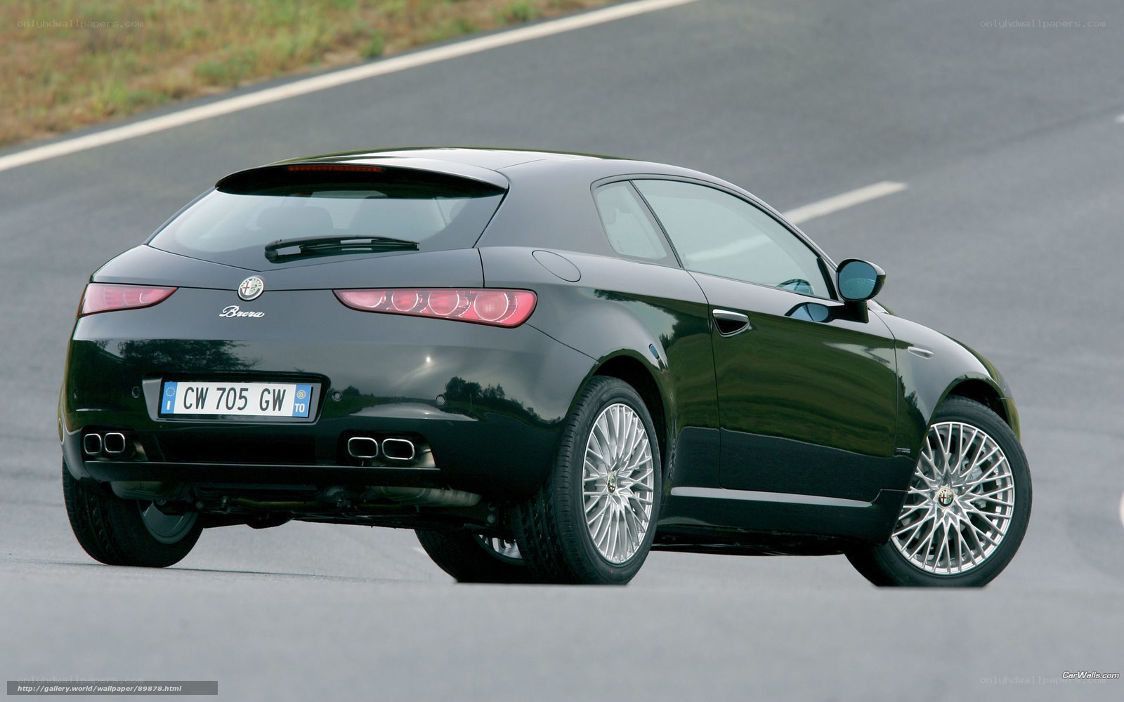 black alfa romeo brera