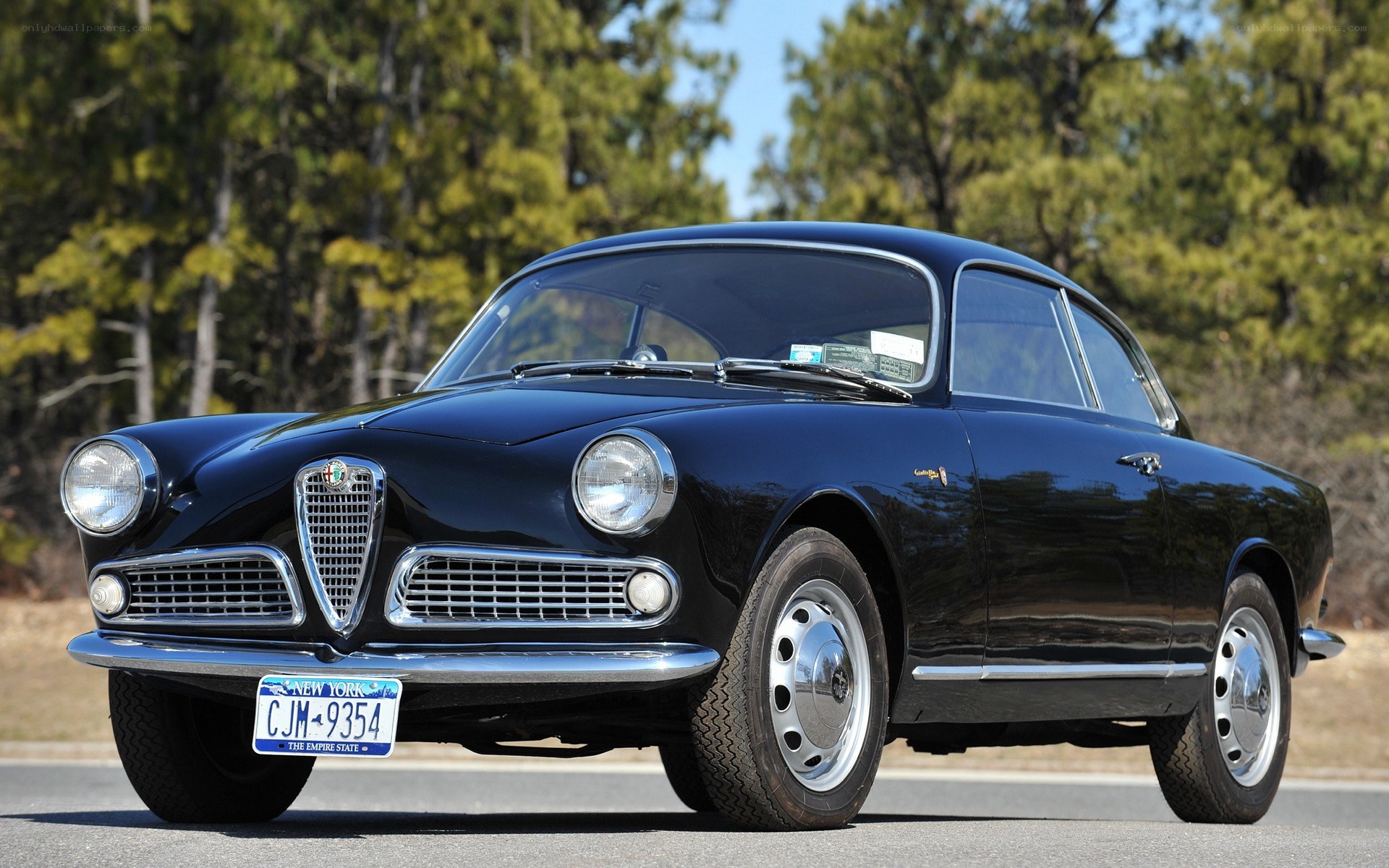 Black Alfa Romeo classic car