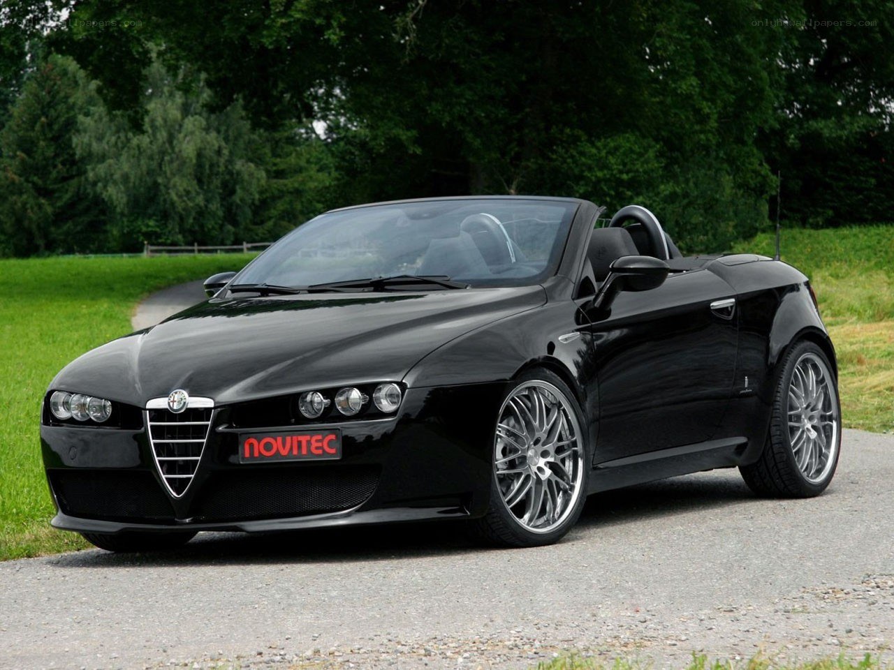 Black Alfa Romeo convertible