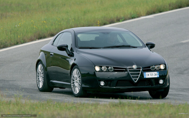 black alfa romeo driving on road