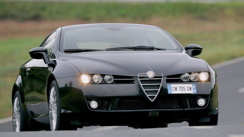 black alfa Romeo on road