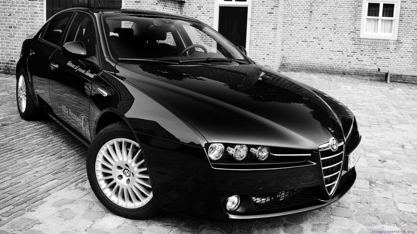 black alfa romeo sedan