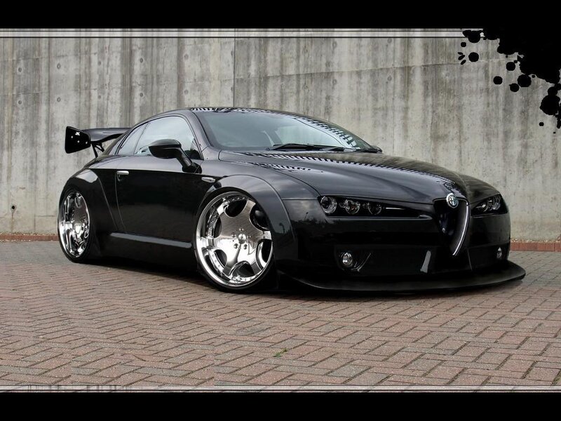 black alfa Romeo sports car