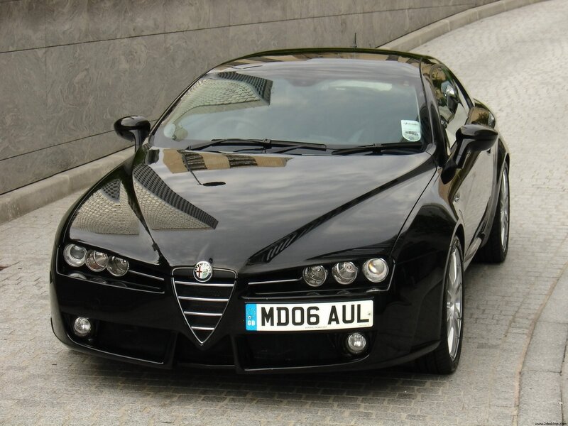 black alfa Romeo sports car