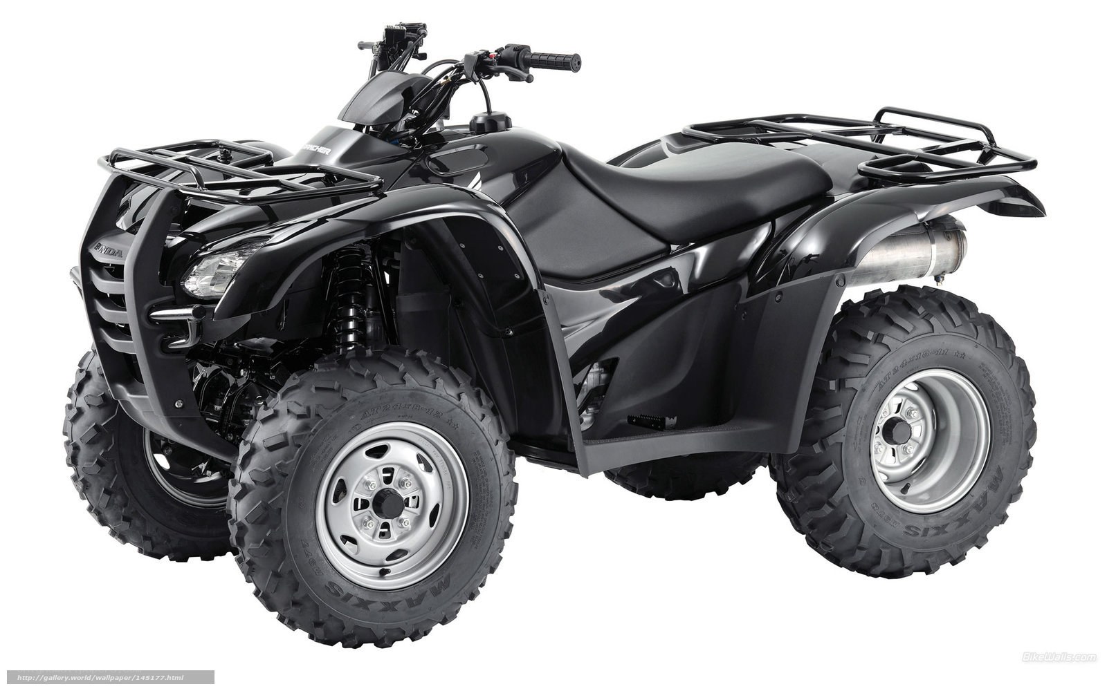 black all-terrain vehicle