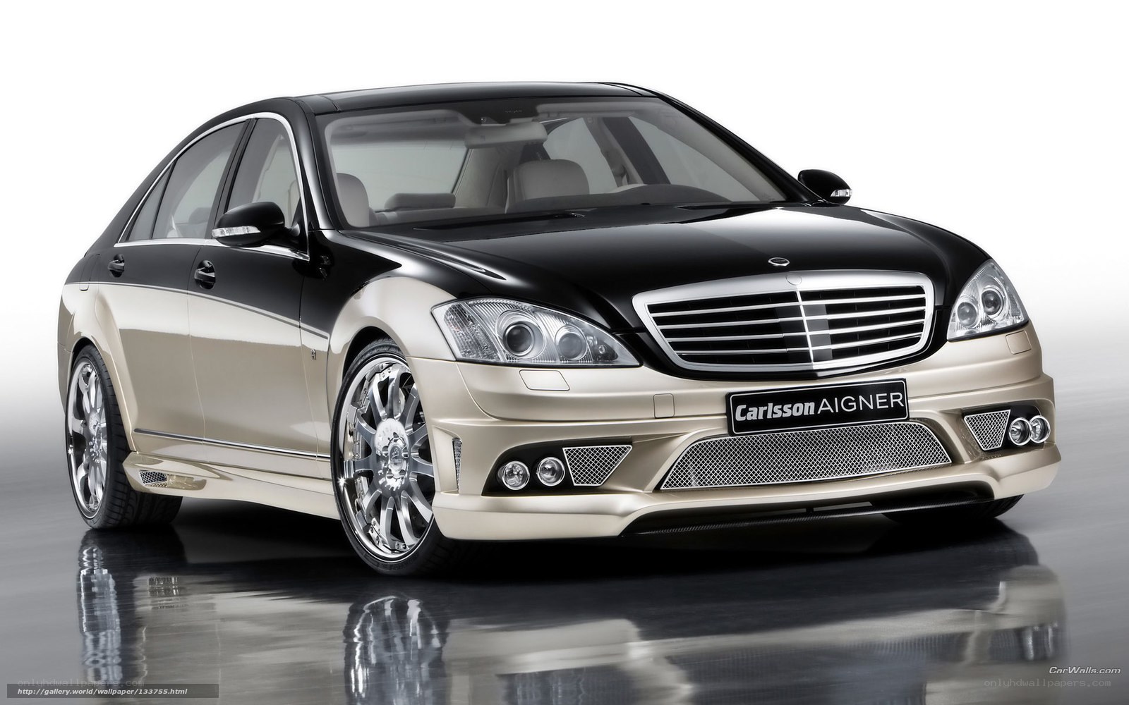black and beige luxury sedan