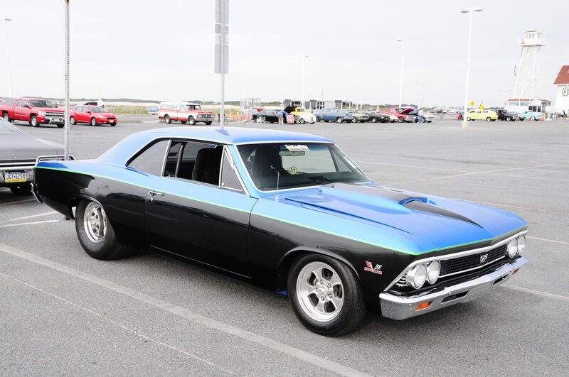 Black and Blue Classic Car