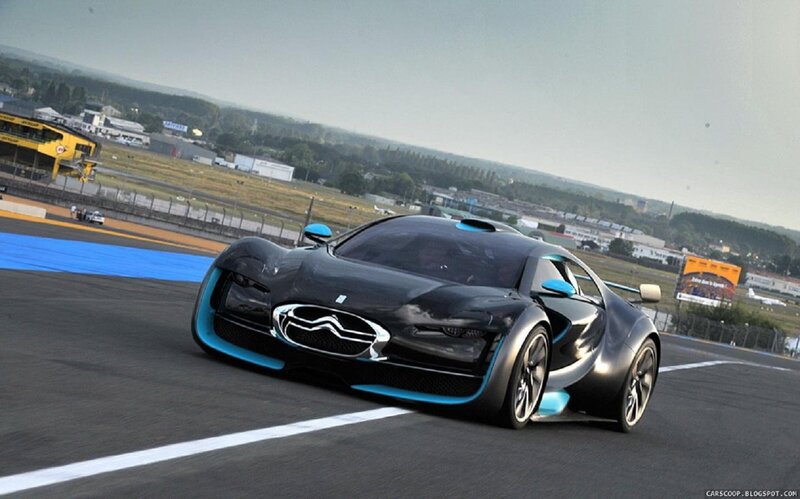 Black and Blue Concept Car