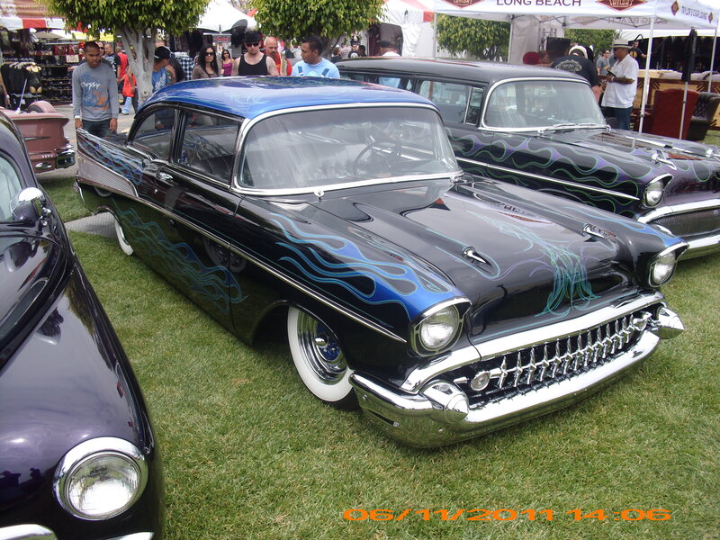 Black and Blue Custom Car