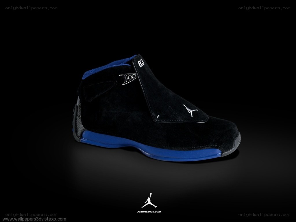 black and blue Jordan sneaker