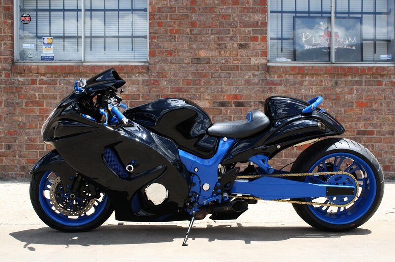Black and Blue Motorcycle — Calm