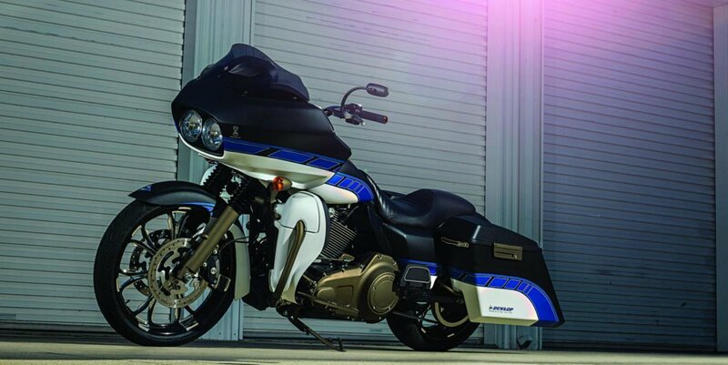 Black and Blue Motorcycle — Dramatic