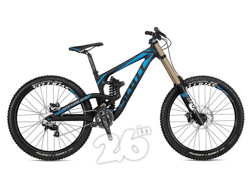 Black and Blue Mountain Bike — Neutral