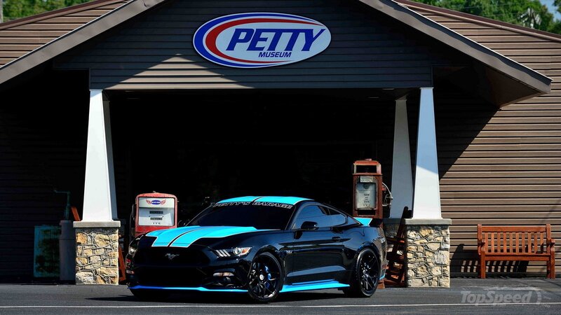 Black and Blue Mustang