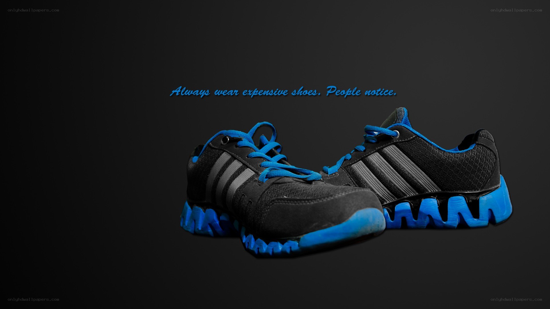black and blue running shoes