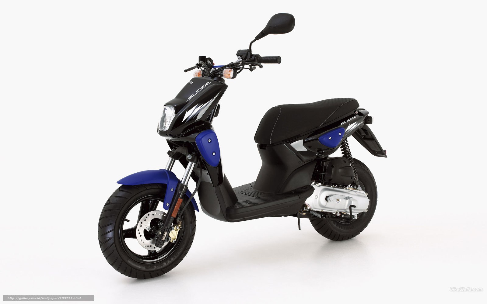 black and blue scooter