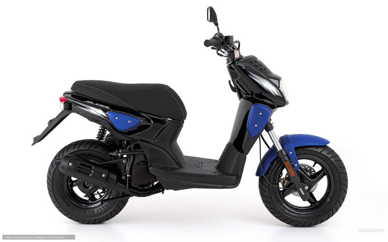 Black and Blue Scooter — Neutral, Photograph