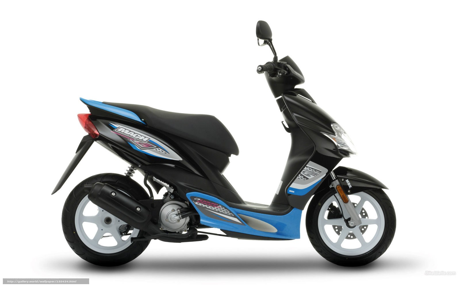 black and blue scooter